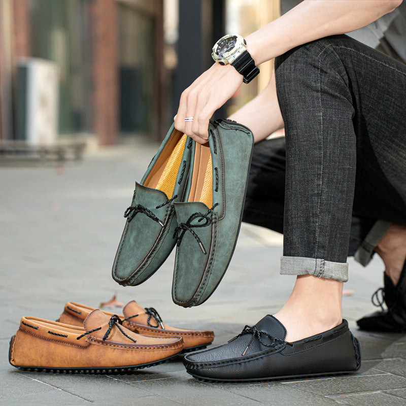 Spring and summer cross-border hot long-term in stock plus size men's casual bean shoes explosions lazy one-step men's shoes direct sales