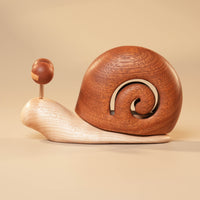 Snail-Shaped Ebony Wood Car Air Freshener and Home Decor
