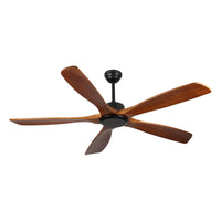 Vintage Solid Wood Ceiling Fan with Remote Control