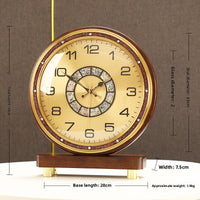 European Solid Wood Pendulum Table Clock