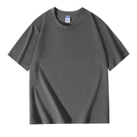 Men's and women's loose-sleeved round-neck pure cotton short-sleeved T-shirts