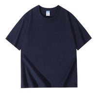 Men's and women's loose-sleeved round-neck pure cotton short-sleeved T-shirts