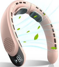 Portable Rechargeable Neck Fan with Digital Display