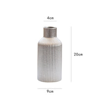 Simple Modern Vertical Pattern Ceramic Vase Ornament for Home Decor